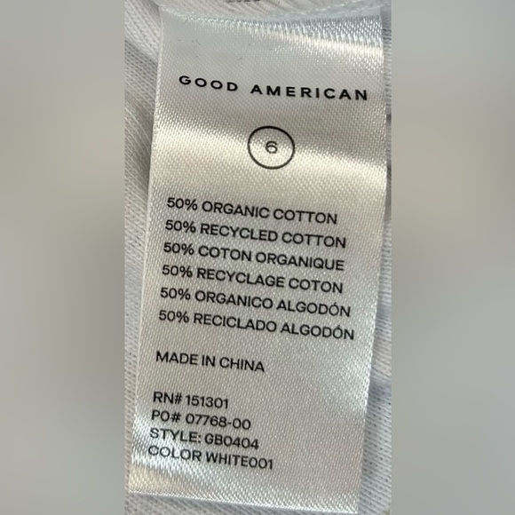 NWT Good American White Open-Back Short-Sleeve Thong Bodysuit with Snaps, XXXL - Picture 11 of 15